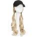 Synthetic Long Curly Wavy Baseball Cap with Hair Brown Black Blonde Women Wig Hats with Hair Wavy Extensions Sandy blonde & bleach blonde Sandy blonde & bleach blonde 16" Curly Wavy - Buy Online on GoSupps.com