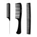 Precision Barber Combs Set Tail Pin Hair Cutting Styling Combs Trio for Expert Grooming By Majestik+ Set of 3