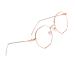 Voolga Classic retro blue light filter glasses polygon glasses without strength women and men fashion fake glasses for anti -flashing of computer with metal glasses legs rose gold