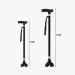 3-in-1 Crutches Detachable base crutch aluminum alloy cane with LED light Walking Canes Elderly Non-slip Walker Interesting Selfless dedication - Buy Online on GoSupps.com