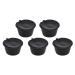 5 Pi ces 50 Ml de Capsule de Caf R utilisable Tasse de Filtre Caf Dosette de Caf avec Cuill re pour Machine Caf (le noir)
