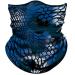 Obacle Bandana Face Mask for Sun Dust Wind Protection Seamless Face Mask Headband Bandana for Men Women Thin Neck Gaiter for Motorcycle Fishing Hunting Outdoor Sport (Python Skin Black White Blue)