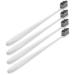Coolhiya 4 pieces soft toothbrush little toothbrush 3-sided brevi toothbrush toothbrushes for soft teeth toothbrushes made of nylon hand toothbrush pp round tube white 1 piece (1 Pack) white