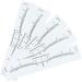  Angoily Angoily Mini Disposable Caliper for Eyebrow Embroidery Curved Ruler - Tear-Off Pattern - Buy Online on GoSupps.com
