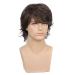 Men's Layered Wave Wig with Ponytail - Synthetic Cosplay & Halloween Costume Wig Y248-Braun - International Shipping Available - Buy Online on GoSupps.com