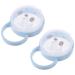 Milists 2 pieces Schnuller Storage case Beautable cartoon animal pattern clear pacifier housing dust protection pacifier container for home outdoor travel blue blue blue
