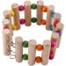 Pet Hanging Ladder - Wooden Suspension Bridge for Birds, Hamsters, and Rodents | 7 Steps Climbing Swing Toy for Cage Decor - Buy Online on GoSupps.com