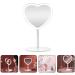 Minkissy LED Love Heart Desktop Makeup Mirror - Touch Sensor Cosmetic Mirror for Home Dormitory - Buy Online on GoSupps.com