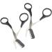 2x Stainless Steel Eyebrow Groomer Pro Trimmer Comb Scissors for Precision Grooming - Buy Online on GoSupps.com