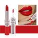 Hikaka 2 in 1 Matte Velvet Satin Lipstick & Gloss Set Double Headed Matte Finish Non-stick Cup No Fade Nude Color Long Lasting Waterproof Lip Gloss (C)