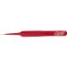 Excel Straight Point Tweezer  Red Red Straight Pointed