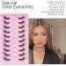 AYNKH False Eyelashes 10 Pairs Half Lashes Natural Looking Eye Lashes Wispy Eyelashes Cat Eye Wispy Corner Lashes Reusable 3/4 Transparent Fake Lashes with Clip - Buy Online on GoSupps.com