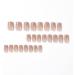 24PCS Nude Pink French Short False Nails with Nail Glue - Fashionable Stick on Nails for Women - Artificial Acrylic Fake Nails for Nail Art - Buy Online on GoSupps.com