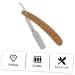 Frcolor Manual Razor for Men - Premium Wooden Tool Holder & Rustproof Steel Shaving Gift | Perfect for Salons & Home Use | 14.8x2.7x0.9cm - Buy Online on GoSupps.com