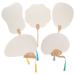 EXCEART Paper Fan 5 Pcs Paper Hand Fan Chinese Art Paper Fans Blank Drawing Hand Fans Blank Painting Fan DIY Graffiti Round Fans (White) Handheld Fans Chinese Fan