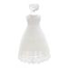 Leideur Baby Long Christening Gowns White Baptism Dress Special Occasion Dresses for Girls Birthday 18-24 Months White 2