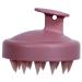 Hair shampoo brush scalp massager shampoo brush manual scalp massage brush for wet and dry soft silicone bristles maintain the scalp promote hair growth (pink)