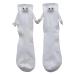 Lamptti Couple Socks Holding Hands 1/2 Pair Funny Magnetic Suction 3D Doll Couple Socks Unisex Novelty Couple Holding Hands Sock A: 1pair White