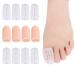 Large toe caps 12 pieces breathable silicone toe protection toe proteh with holes offers pain relief for corns blisters missing or ingrown toenails
