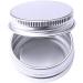 ZHIYE Aluminium Screw Pots 12 pieces 15ml Tin Balm Cosmetic Make Up Jar Round Cream Containers Silver Color - Buy Online on GoSupps.com