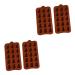 Milisten Polymer Clay Cutters 4 Pcs 3D Assorted Chocolate Candies Wax Melt Moulds 21*11*2.5cmx2pcs As Shownx2pcs
