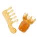Sewoart 2 pieces Massagekamm Jadekamm Gua Sha Kamm scalp massager Kamm Guasha Tools Gua Sha Shaben Tool Cabbary of Calvation Broad Cam Kopf New