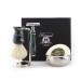 Haryali London Men's Shaving Set with Double Edge Safety Razor White Badger Brush Stand Bowl and Soap