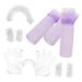 Housoutil 1 Set Shower Caps Pink Empty Lip Gloss Tubes Soccer Bows for Girls Bleach Kit Clear Gloves Shower Cap Root Comb Applicator Bottle Earmuffs Hair Purple Tool Kit