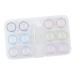 Solustrie 2 sentences contact lens container Clear case contact lens organizer suitcase lens holder lentil holder colored contact lenses storage box accompanying box travel plastic