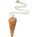 Unakite Crystal Pendulum for Divination Healing and Chakra Balancing - Handcrafted Dowsing Tool with Silver Chain - Spiritual Insights with Unakite Gemstone - Buy Online on GoSupps.com