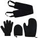 Self Tanning Mitt with Back Lotion Applicator Kit 3 Pack Smear Glove Face Tan Mitt Exfoliating Glove Clean Skin Brush for Self Tanner Fake Bake Tan Body Bathe Type 2