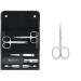 Twilding manicure set and pedicure set nail care made of real leather 5-part black & nail shaver made of stainless steel with a sharp and precise cut for skin leftovers durable scissors polished 90 mm 5-part including combination-nail scissors bundle with