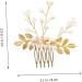 Ipetboom Braid Headband Hair Accessories Comb Wedding Headband Headdress Hair Comb Vintage s Hair Teasing Comb Gold Hair Ties Gold Trim Rhinestone Barrettes To Weave Decorate Pearl Bride - Buy Online on GoSupps.com