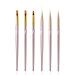 6PCS Nail Art Liner Brushes Set, UV Gel Acrylic Nail Art Drawing Painting Brushes Rose Gold Handle French Stripe Lines Painting Nail Pens