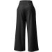 Gufesf Women's Casual Cotton Linen Palazzo Pants - Floral Beach Wide Leg Trousers with Pockets | A1-black, Large - Buy Online on GoSupps.com