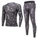 Men's Compression Run jogging Suits Clothes Sports Set Long t shirt And Pants Fitness Training Sportswear clothing Black Large