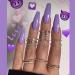 Sethain shiny purely wrong nails tips purple ballerina wrong fingernails long complete cover 24 pieces press on nail for women and girls