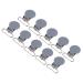 Emoshayoga Pacifier Holder Clip Metal Suspender Clips 25mm Round Pacifier Holder DIY Accessories Gray 10pcs
