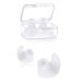 Macrohu earplugs to sleep silicone waterproof earplugs dampens noise reusable soft earplugs for sleeping against snoring swimming learning hearing protection (white)