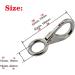 Stainless Steel 316 Mini Fixed Spring Snap Leash Hook with Quick Release - Marine Boat Rigging Hardware (83mm) - Buy Online on GoSupps.com