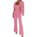 2 Piece Outfits for Women UK Sale Clearance Stretchy Blazer Jacket Slim Fit Trouser Pants Suits Sets Long Sleeve Casual Office Ladies Blazer Set 4088-sasnx-pink-b S