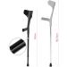 Crutch Retractable Anti-Skid Walking Stick Aluminum Lightweight Medical Auxiliary Cane with Ergonomic Grip Comfortable on Elbow Silver Interesting - Buy Online on GoSupps.com