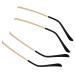 Lalafina 2 pairs of glasses legs Glass lines Exchange of sunglasses bricks Replacement for glasses bends glasses replacement bracket glasses and screwdrivers Wart men and women metal temple holders Golden 14x1cm