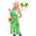 Shop Carnival Clothes: Ladies Gardener Apron & Headband Costume - One Size Floral Design - Buy Online on GoSupps.com