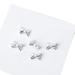5Pcs Metal Nail Art Studs 3D Nail Art Metal Nail Art Jewelry Decorations Pearls Bows Nail Decoration Accessories Nail Rivets Gems