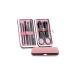 Nail Clipper Set Nail Clipper Set Stainless Steel Manicure Set Personal Care Pedicure Set Beauty Set with Portable Linen Leather Bag (8-Piece Set) Nail Clipper Kit (Color : C-8-piece Set)