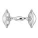 Miza Sterling Plain Dumbbell Silver Baby Rattle