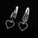 2pcs Snap Hair Clips for Women Girls Hair Barrettes Clips for Thick Thin Hair Metal Heart Star Silver Barrettes Y2K Punk Hip Hop Clip(Hollow Love)