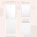 Queekay Small Makeup Folding Mirror - Portable 2 x 3 x 0.2'' Compact Vanity Mirror for Women/Girls - Travel Mirror (White) - Buy Online on GoSupps.com