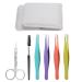 Beaupretty lip gloss set 6 precision shape clip hair removal clips splinter trim tweezing for beauty with accessories ingrown facial gems hair tweezers.